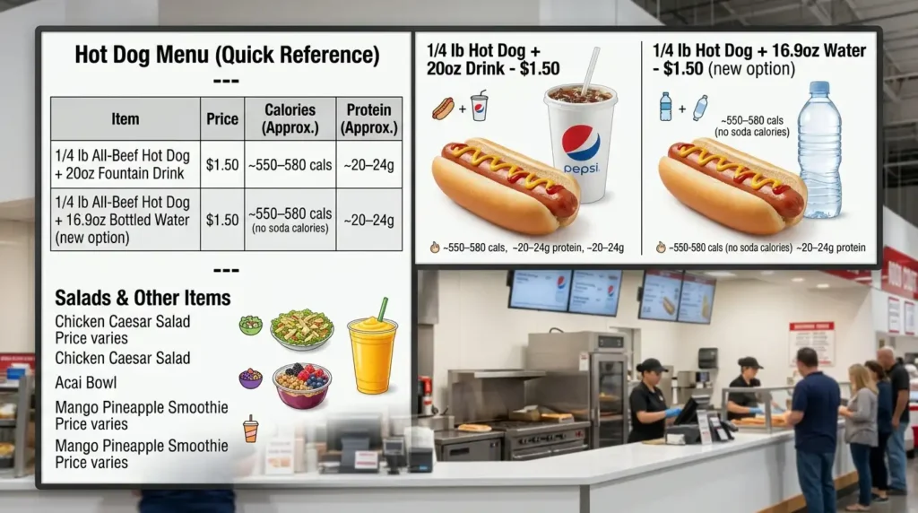 Hot Dog Menu (Quick Reference)